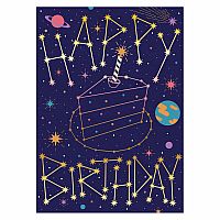 Astrological Cake Foil Birthday Card