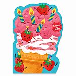 Scratch & Sniff Strawberry Ice Cream Birthday Card  