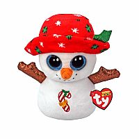 Brrrnie Snowman With Hat - Ty Beanie Boos.