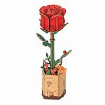 Modern Wooden Puzzle - Red Rose