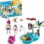 Family Fun: Small Pool with Water Sprayer