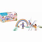 Princess Magic: Pegasus with Rainbow in the Clouds