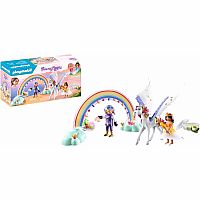 Princess Magic: Pegasus with Rainbow in the Clouds