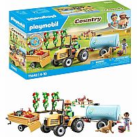 Country: Tractor with Trailer and Water Tank