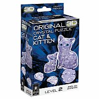 Cat & Kitten - 3D Crystal Puzzle 