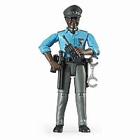 Police Man with Dark Skin and Accessories.