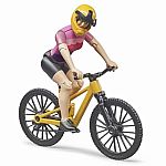 Bworld Mountain Bike with Female Cyclist.