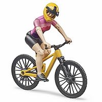 Bworld Mountain Bike with Female Cyclist.