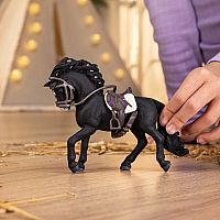 Pura Raza Española Stallion with Saddle and Bridle