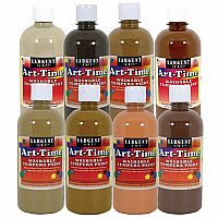 16 oz. 8-Piece Art-Time Washable Multicultural Tempera Paint Assortment 