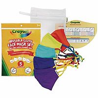 Crayola Kids Reusable Cloth Face Mask Set - Cool Colours - Retired     