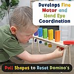 Falling Wood Domino Wall - Wall Mounted or Table Top.