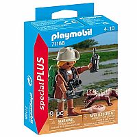 Special Plus: Researcher with Young Caiman - Retired