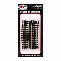 1/2 15 inch Radius Nickel Silver Snap-Track - HO Scale - Atlas Model Railroad