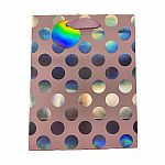 Pink Foil Dots Medium Gift Bag