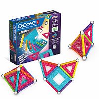 Geomag Classic Magnetic Construction Toy - Glitter, 22 pcs 