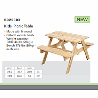 Kids' Picnic Table 