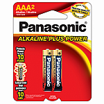 AAA Panasonic Alkaline Plus Power Batteries - 2 Pack