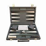 Backgammon - 15 inch Grey Vinyl Case