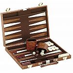 15 Inch Vinyl Brown & White Backgammon