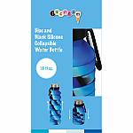Blue and Black Collapsible Water Bottle