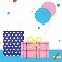 Puppy Balloons Birthday Pop-Up Card  