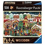 Wooden Puzzle: Christmas Market - Ravensburger 
