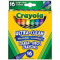 16 Ultra-Clean Large Washable Crayons.