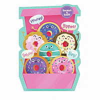 Scratch & Sniff Donuts Birthday Card.