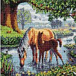 Crystal Art Medium Framed Kit - Fell Ponies