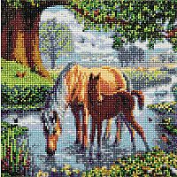 Crystal Art Medium Framed Kit - Fell Ponies