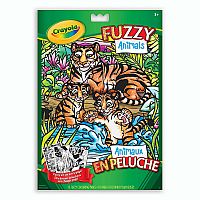 Fuzzy Animals Colouring Pages. 
