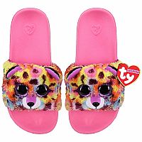 Giselle Leopard Pool Slides - Large  - Retired