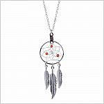 July Carnelian Birthstone Dreamcatcher Pendant  