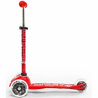 Mini Micro Deluxe LED Kickboard Scooter - Red (Lime not available) 