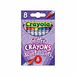 8 Glitter Crayons.