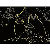 Glow in the Dark : Owls in Moonlight 