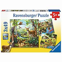 Forest / Zoo / Domestic Animals 3x49 - Ravensburger 