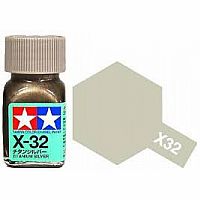 Gloss Titanium Silver - X-32 - Tamiya Color Enamel Paint 