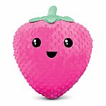 Strawberry Packaging Fleece Plush Pillow