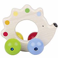 Touch Ring - Wooden Hedgehog with Beads